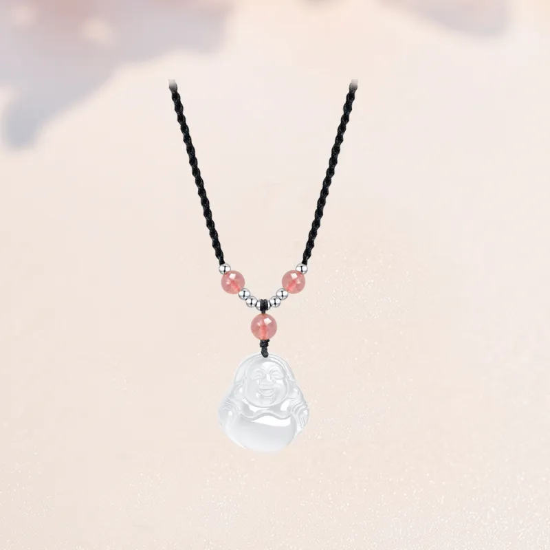 Chinese Jewelry Chalcedony Jade Necklaces Unisex-7