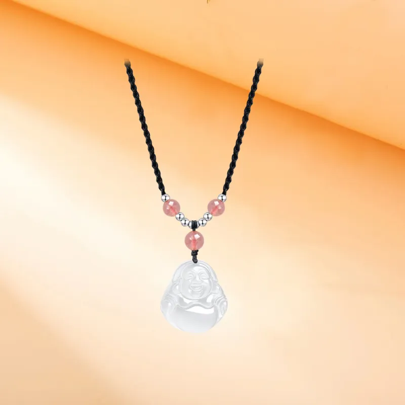 Chinese Jewelry Chalcedony Jade Necklaces Unisex-4