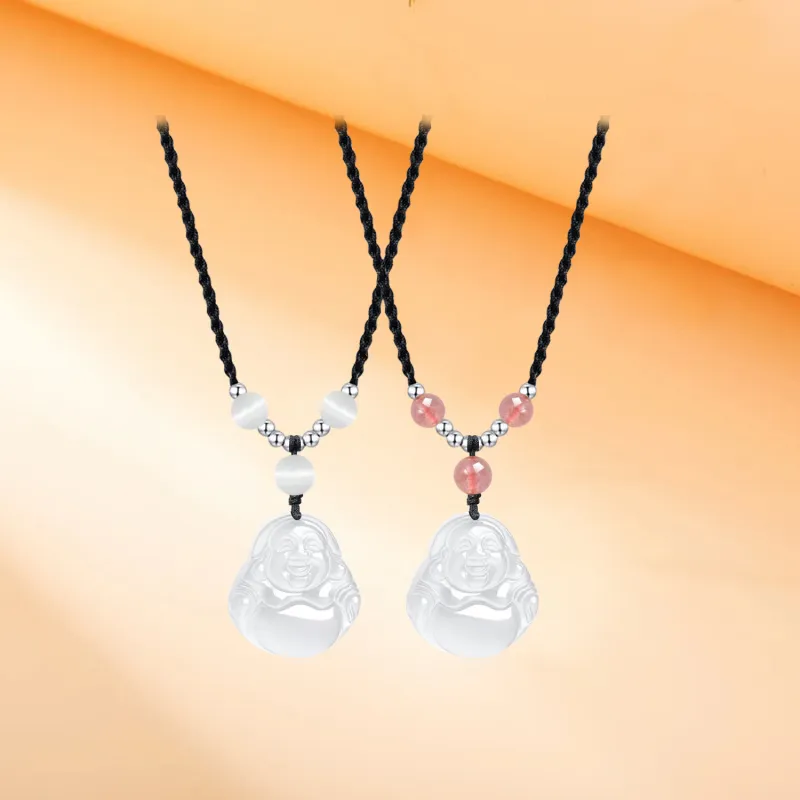 Chinese Jewelry Chalcedony Jade Necklaces Unisex-11