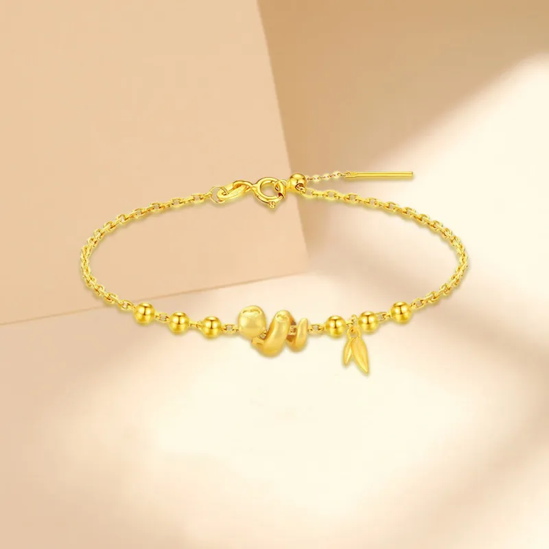 SINO GEM Gold Bracelet Unisex-5