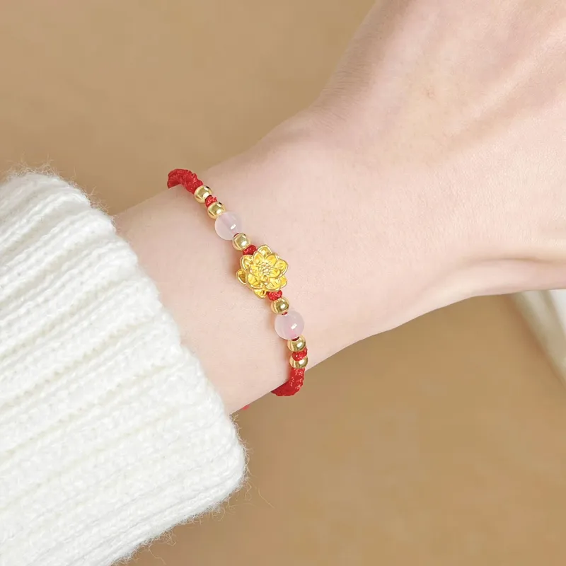 SINO GEM Gold Bracelet Unisex-5