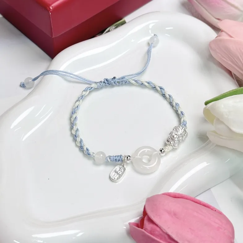 SINO GEM Chalcedony Bracelets Unisex-14