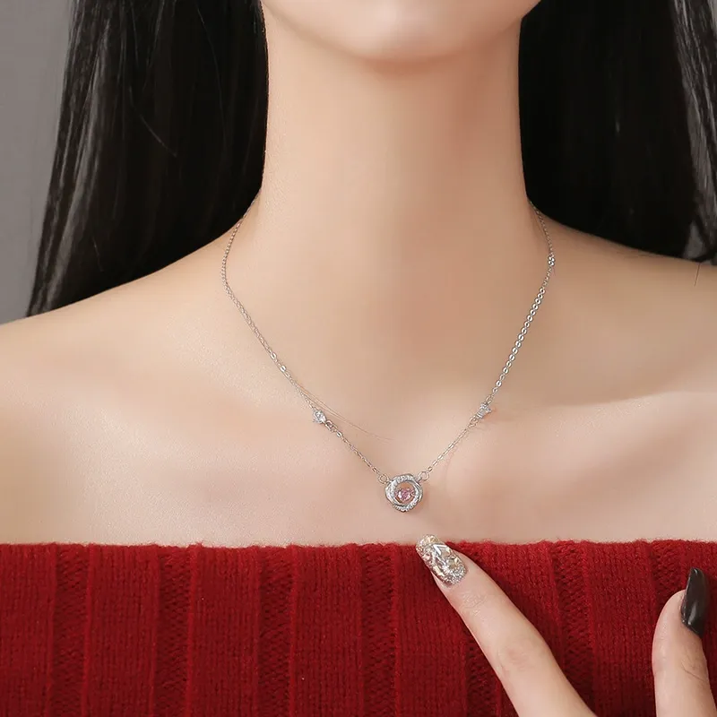 SINO GEM S999 Fine Silver Necklaces Women's-2