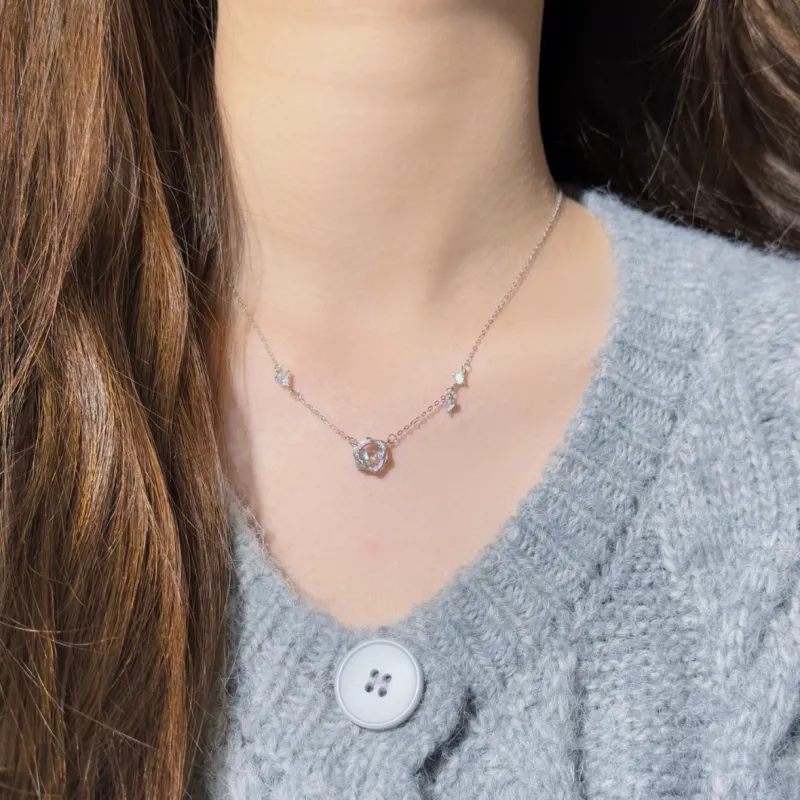 SINO GEM 999 Fine Silver Necklaces Women's-2