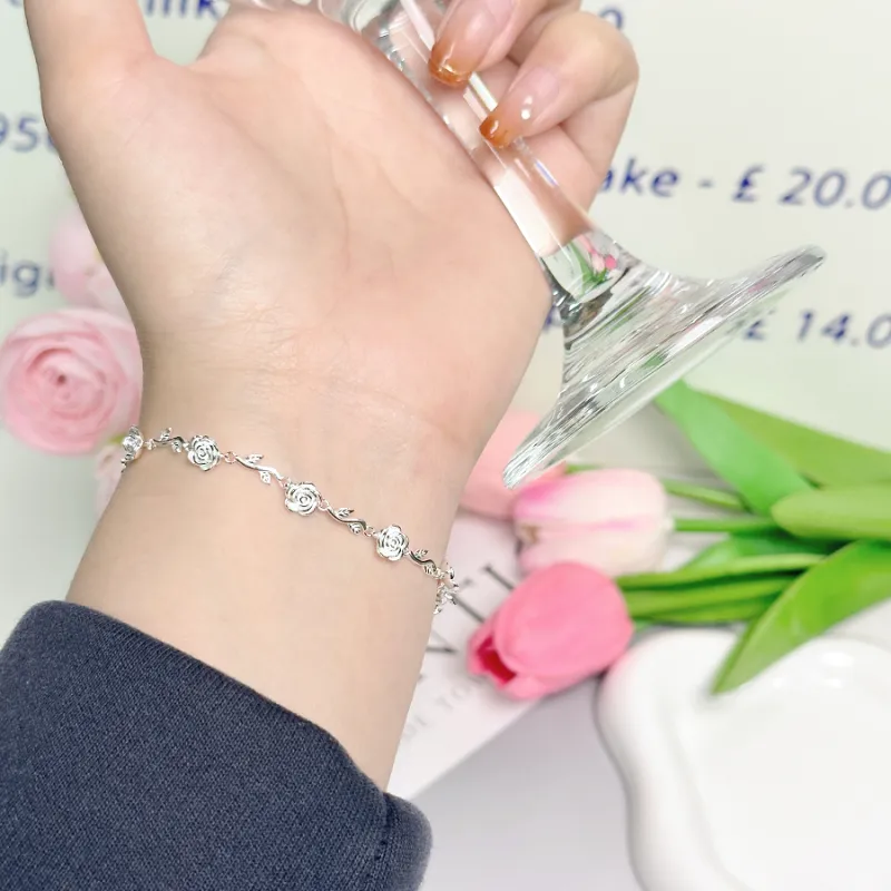SINO GEM S999 Fine Silver Bracelets Women's-1