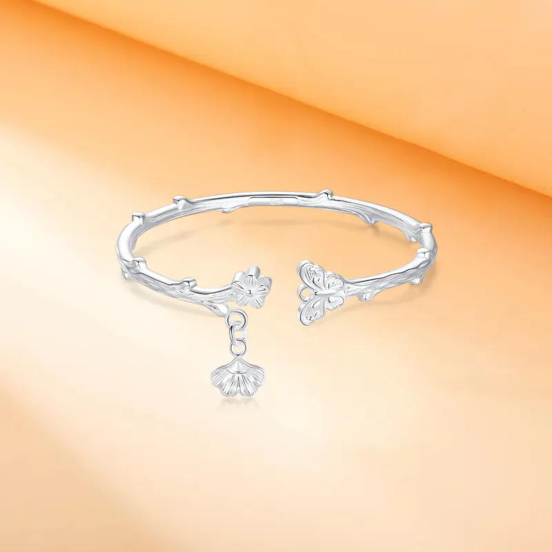 SINO GEM 999 Fine Silver Sterling Silver Bracelets Women's-1