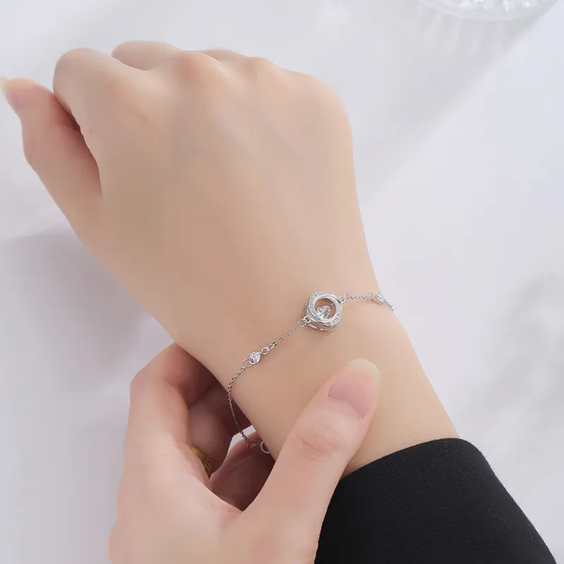 SINO GEM S999 Fine Silver Bracelets Women's-2