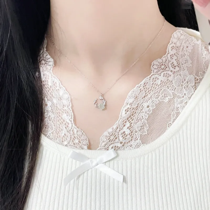 SINO GEM 999 Fine Silver Necklaces Women's-2