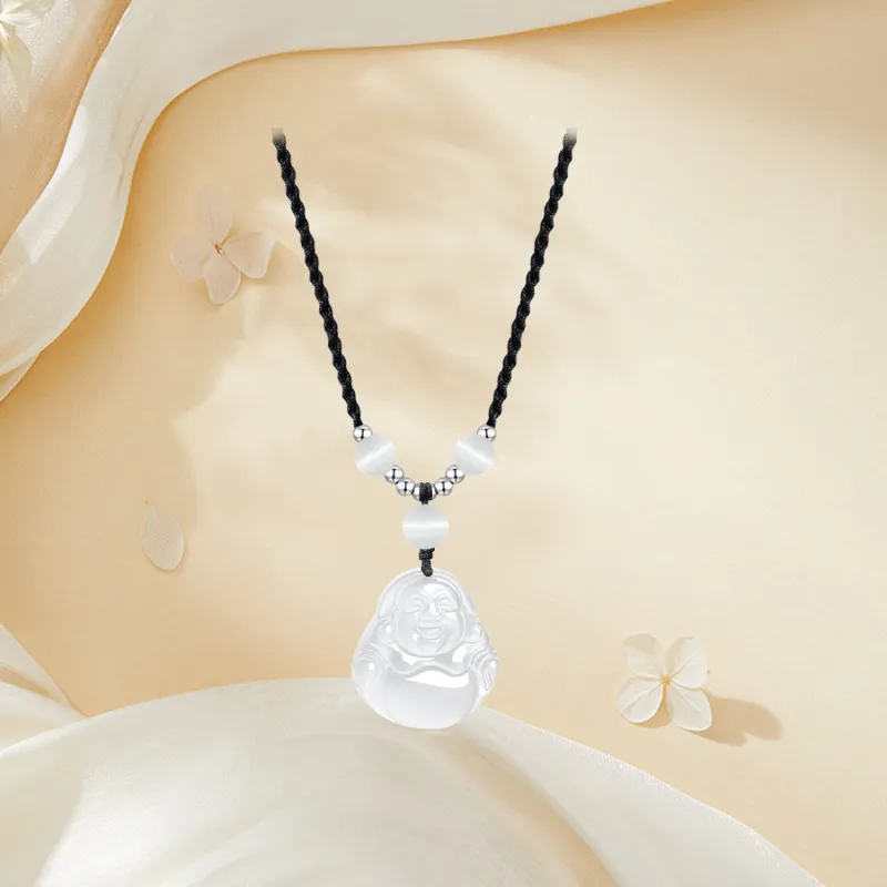 Chinese Jewelry Chalcedony Jade Necklaces Unisex-3