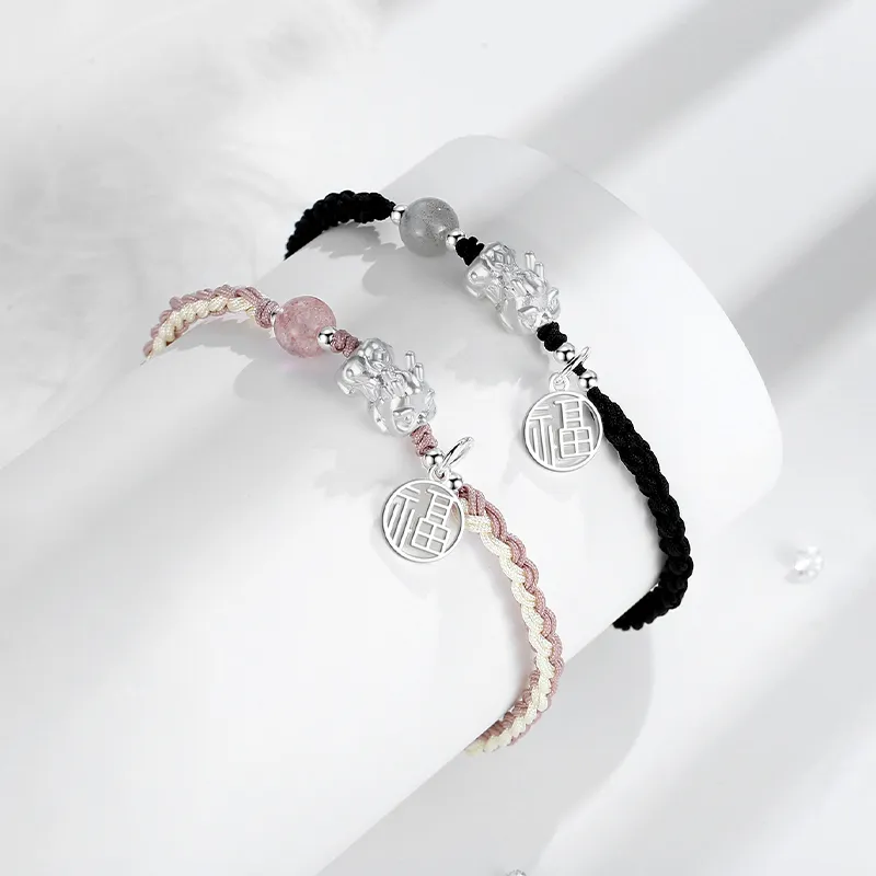 SINO GEM S999 Fine Silver Bracelets Unisex-12
