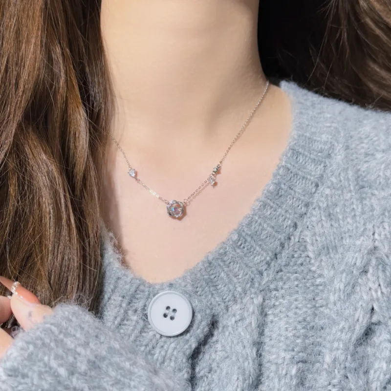 SINO GEM 999 Fine Silver Necklaces Women's-1
