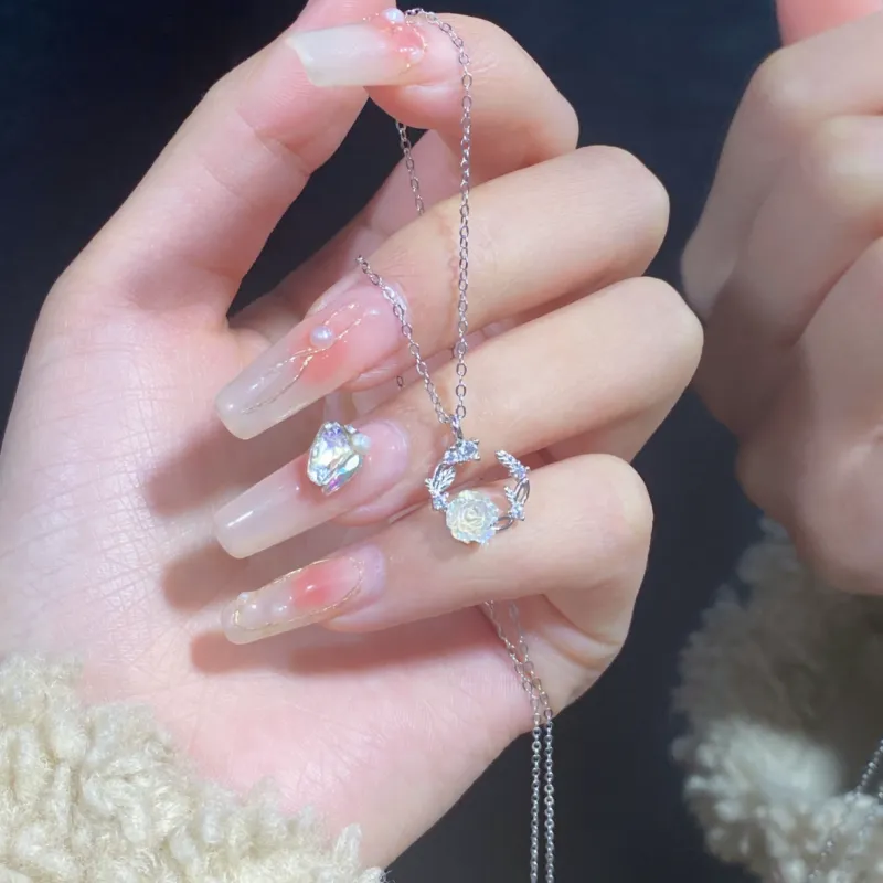 SINO GEM 999 Fine Silver Necklaces Women's-5