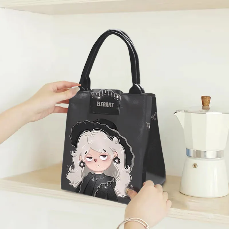 AOSONG Suede Tech Fabric Lunch Box Bag Handbag Large Size Women's Elegant And Charming-4