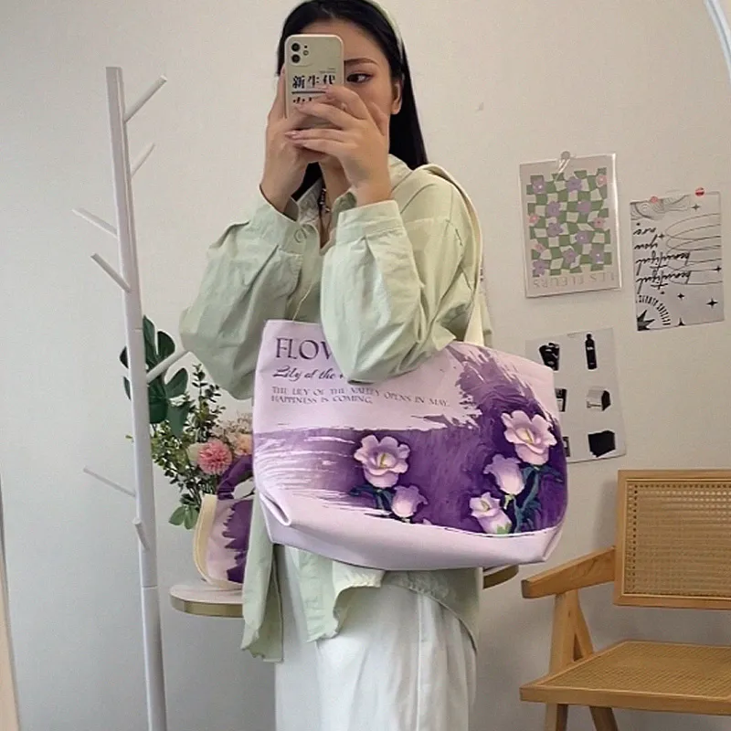 AOSONG Suede Tech Fabric Shoulder Bag Regular Unisex Purple Orchid-1