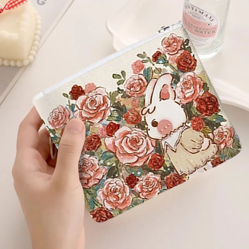 AOSONG Twill Tech Fabric Wallet Regular Women's White/Pink/Red-4