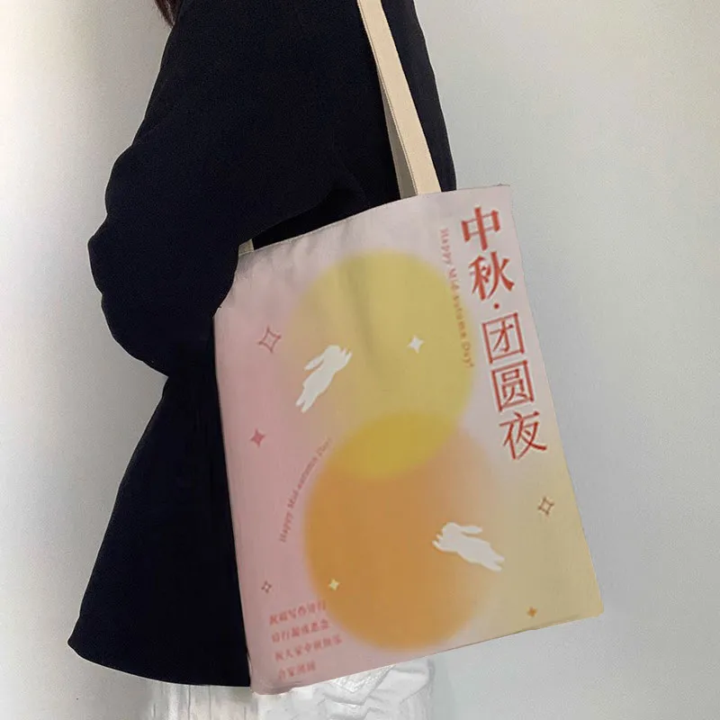 AOSONG Canvas Bag, Tote Bag, Shopping Bag, Handbag, Shoulder Bag Regular Unisex Multicolor-34