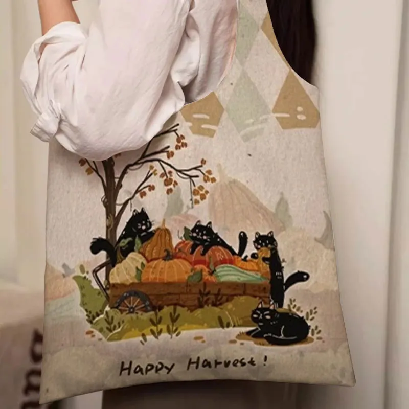 AOSONG Suede Tech Fabric Shoulder Bag Regular Unisex Pumpkin Cart-5