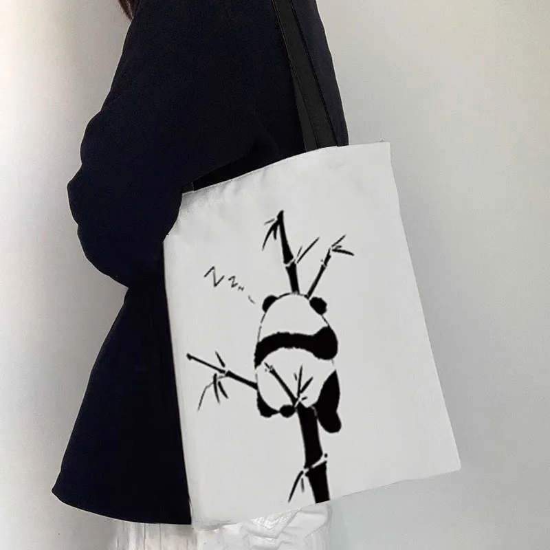 AOSONG Suede Tech Fabric Handbag Shoulder Bag Regular Unisex White Panda-1