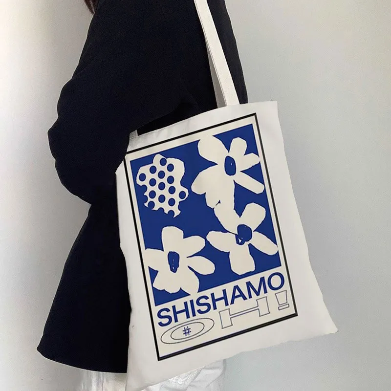 AOSONG Canvas Bag, Tote Handbag Small Medium Large Size Unisex Klein Blue-23