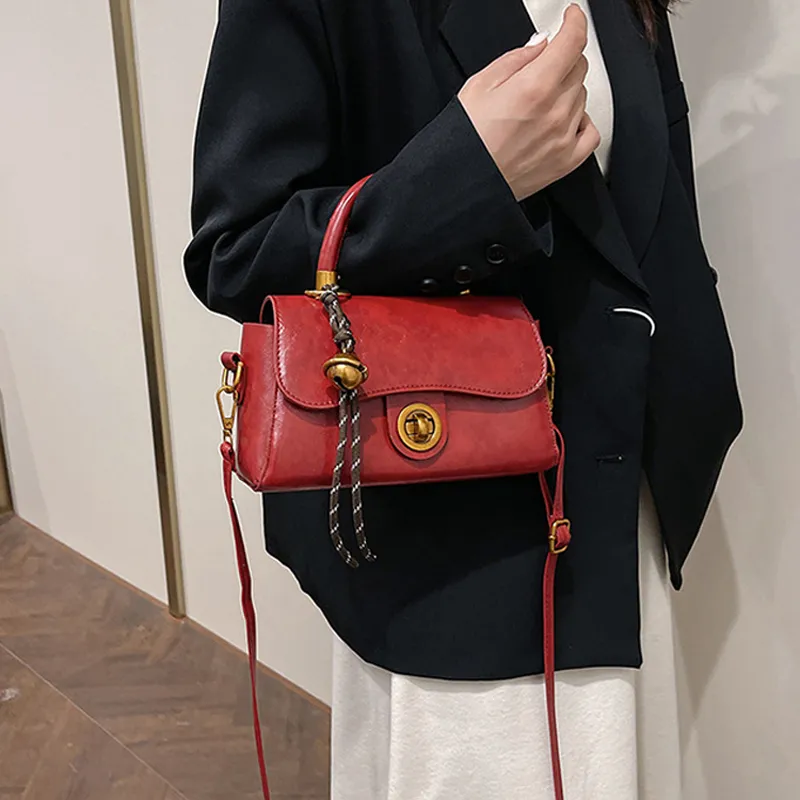 AOSONG PU Crossbody One Shoulder Handbag Regular Unisex Brown/Black/Green/Red-13
