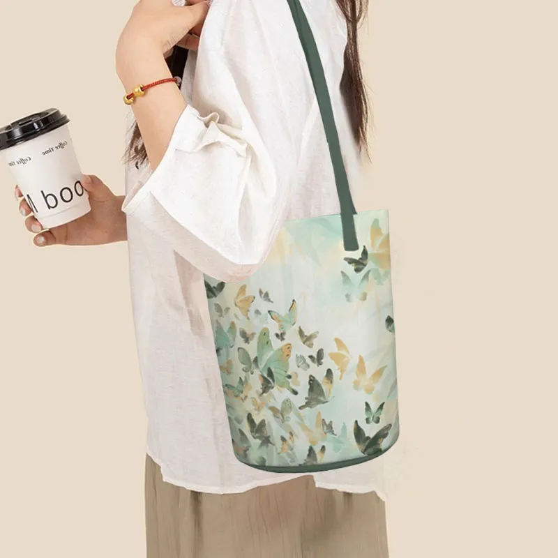 AOSONG Suede Tech Fabric Shoulder Bag Unisex Multicolor-2