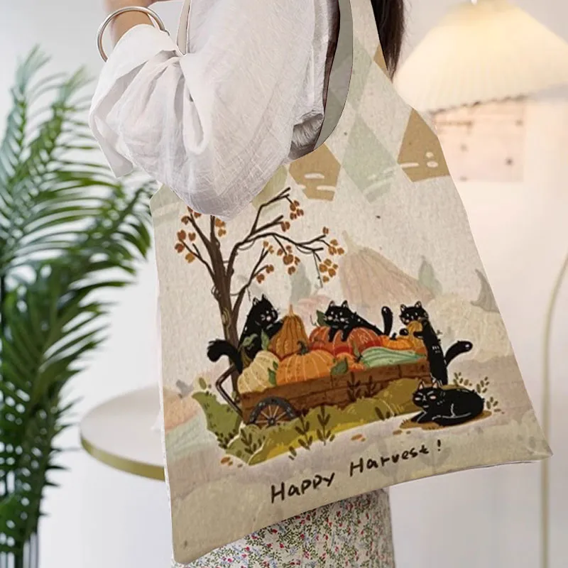 AOSONG Suede Tech Fabric Shoulder Bag Regular Unisex Pumpkin Cart-3
