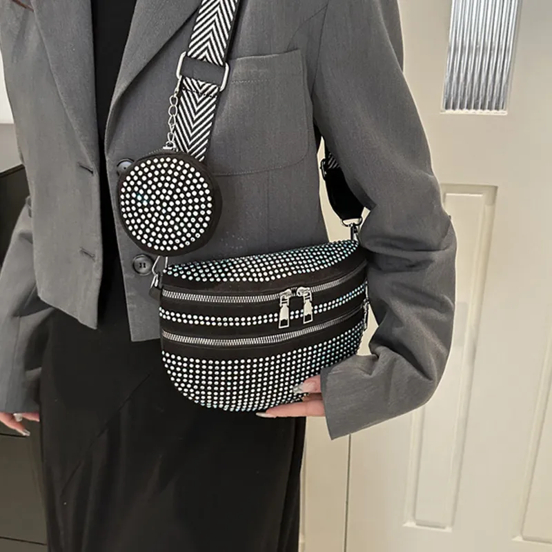 AOSONG Fabric Shoulder Bag Women's Multicolor-3