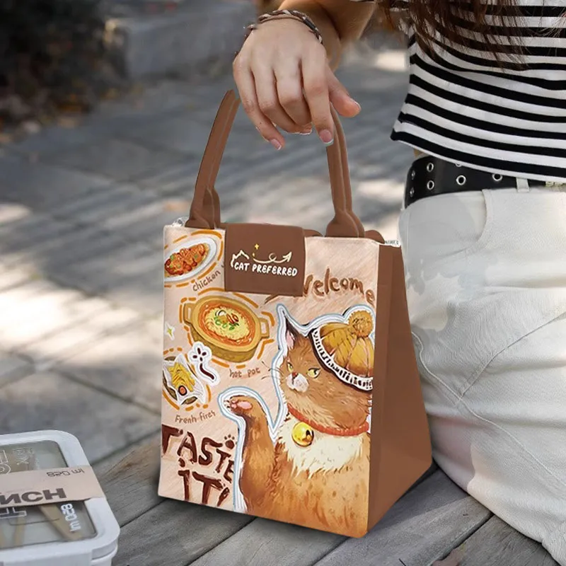 AOSONG Suede Tech Fabric Handbag Unisex Brown-2