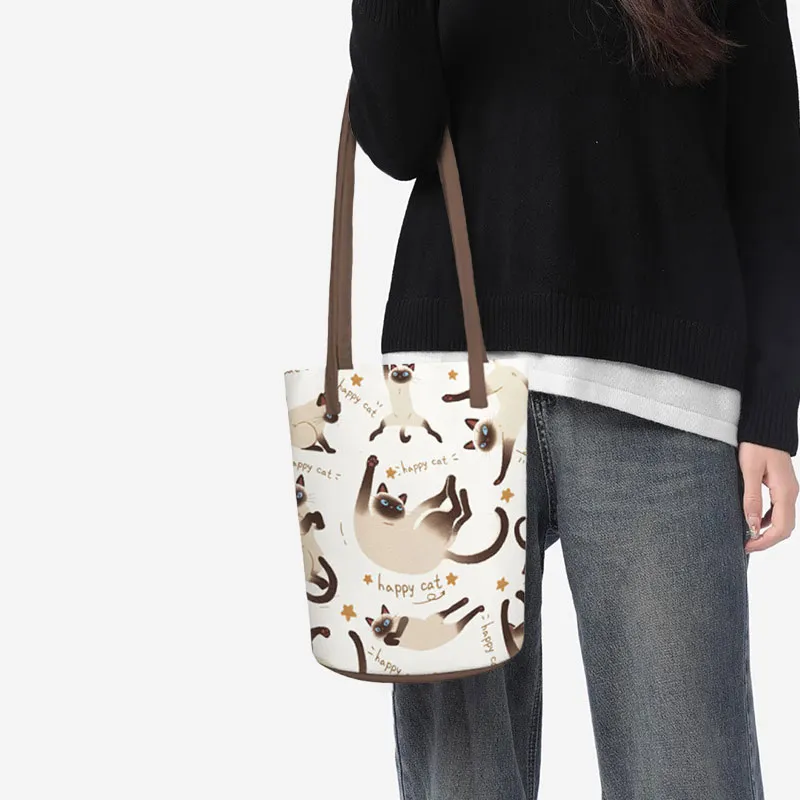 AOSONG Suede Tech Fabric Shoulder Bag Unisex Logical Cat-3