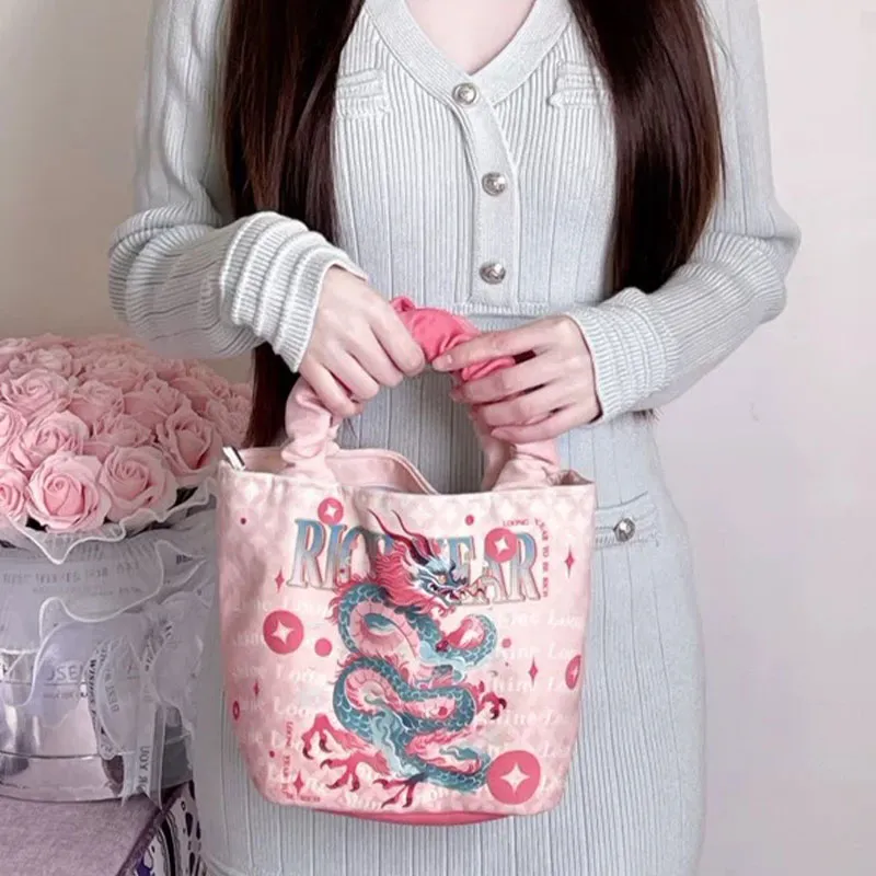 AOSONG Canvas Canvas Bag Crossbody Handbag Unisex Pink-6