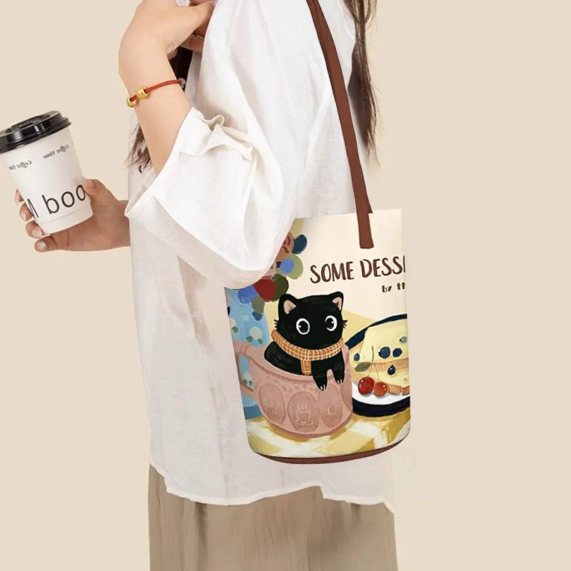 AOSONG Suede Tech Fabric Shoulder Bag Regular Unisex Afternoon Time-1