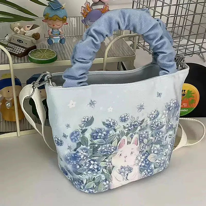 AOSONG Suede Technology Fabric Shoulder Bag, Crossbody Bag, Handbag Women's Blue-3