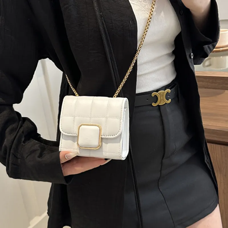 AOSONG PU Crossbody Bag Unisex White/Black-5