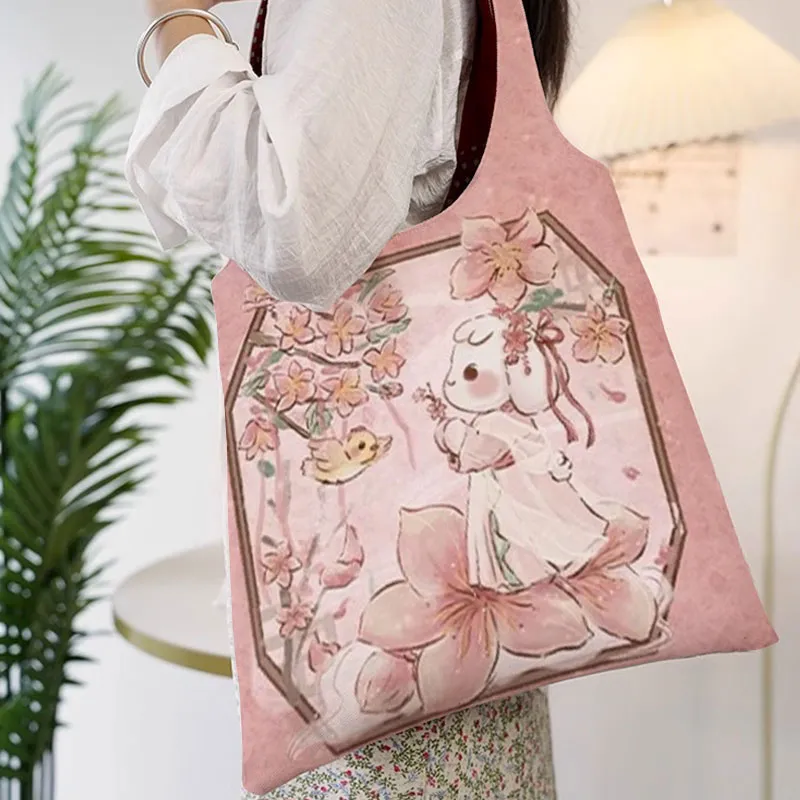 AOSONG Suede Tech Fabric Shoulder Bag Regular Unisex Antique Peach-4