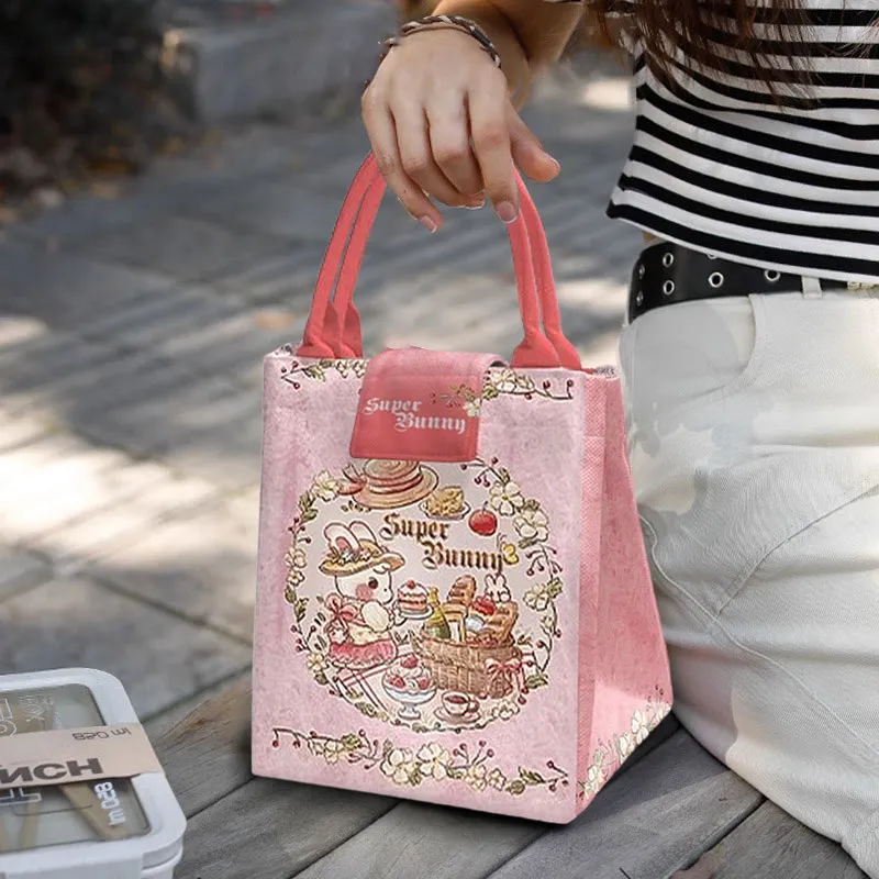 AOSONG Suede Tech Fabric Handbag Unisex Little Cake Bunny-3