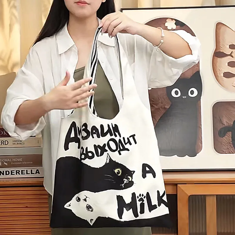 AOSONG Suede Tech Fabric Shoulder Bag Regular Unisex Heart-Shaped Kitten-4