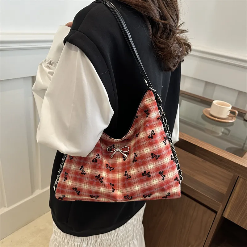 AOSONG Canvas Canvas Bag Shoulder Bags Regular Unisex Black/Red/Brown-10