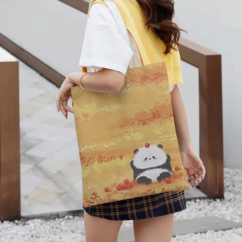 AOSONG Suede Tech Fabric Shoulder Bag Unisex Akita Floral Classic Bag-3