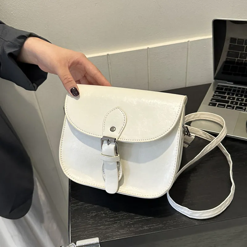 AOSONG PU Crossbody Bag Unisex White/Black/Burgundy/Khaki/Coffee-14