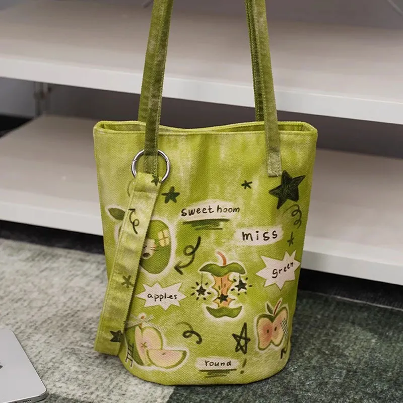 AOSONG Suede Technology Fabric Shoulder Bag Women's Green-3