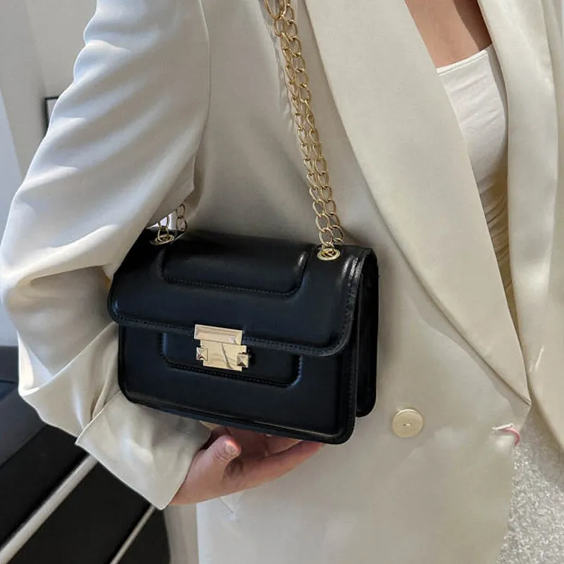 AOSONG PU Crossbody Bag Regular Unisex White/Black-2
