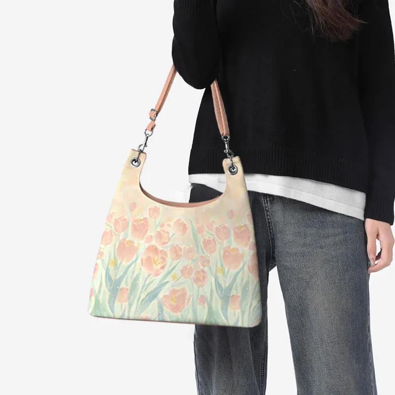 AOSONG Suede Tech Fabric Shoulder Bag Regular Unisex Tulip-3