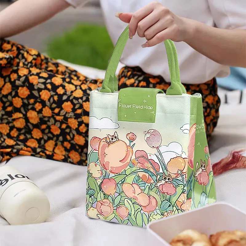 AOSONG Suede Tech Fabric Handbag Regular Women's Floral Forest Collection-3