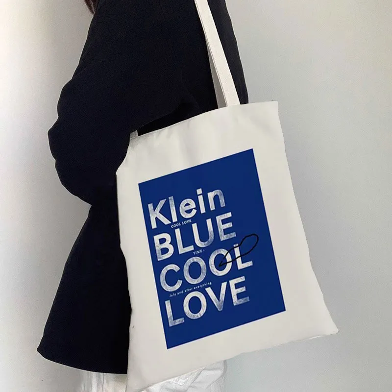 AOSONG Canvas Bag, Tote Handbag Small Medium Large Size Unisex Klein Blue-44
