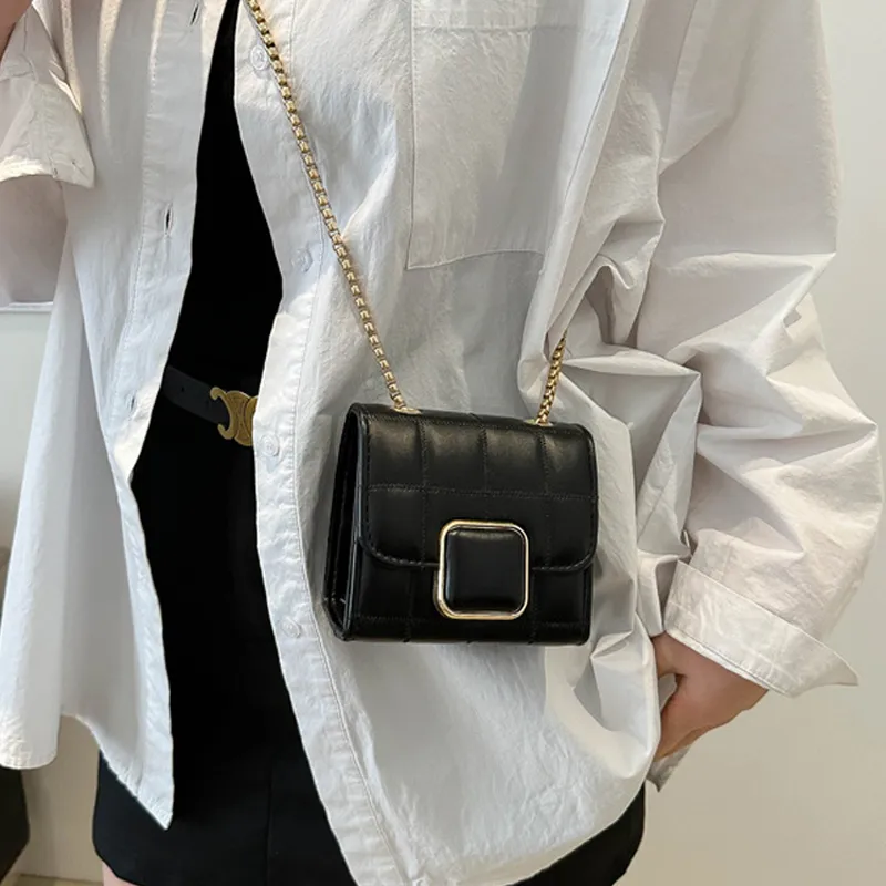 AOSONG PU Crossbody Bag Unisex White/Black-11