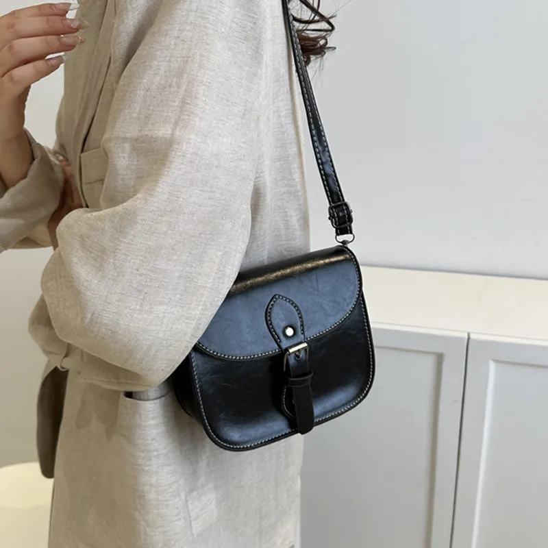 AOSONG PU Crossbody Bag Unisex White/Black/Burgundy/Khaki/Coffee-7