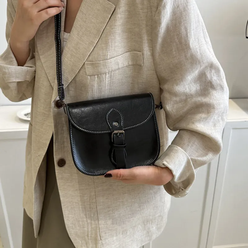 AOSONG PU Crossbody Bag Unisex White/Black/Burgundy/Khaki/Coffee-9
