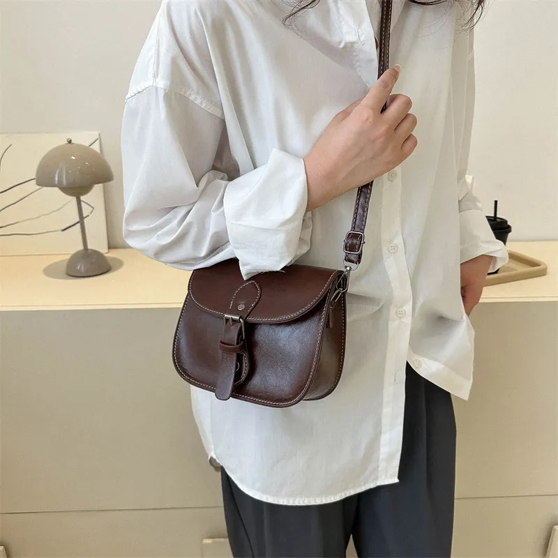 AOSONG PU Crossbody Bag Unisex White/Black/Burgundy/Khaki/Coffee-17