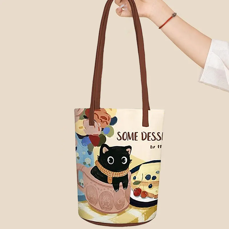 AOSONG Suede Tech Fabric Shoulder Bag Regular Unisex Afternoon Time-4