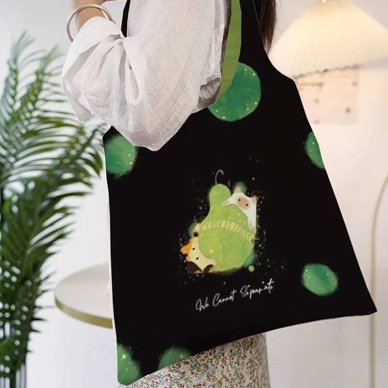 AOSONG Suede Tech Fabric Shoulder Bag Regular Unisex Black & Green-3